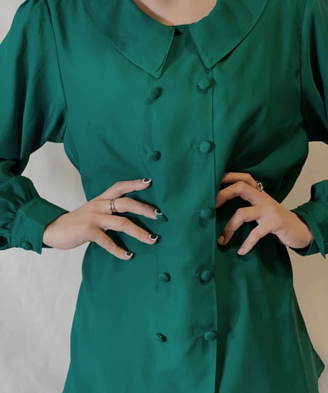 【USED】Poly Double Button Shirt/210217-057
