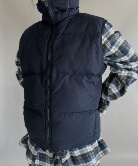【USED】 Reversible Down Vest Beige ⇄ Navy / 221224-005