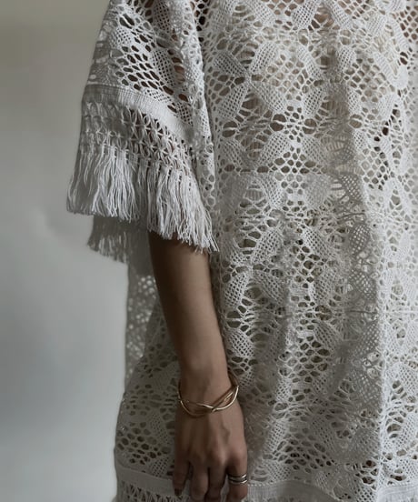 【RE;CIRCLE】 RE Crochet Lace S/S Hoodie / 220427-025