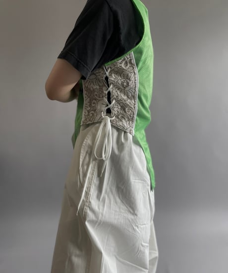 【RE;CIRCLE】 Re  Mesh Lace Switching Leotard Top /  240720-037