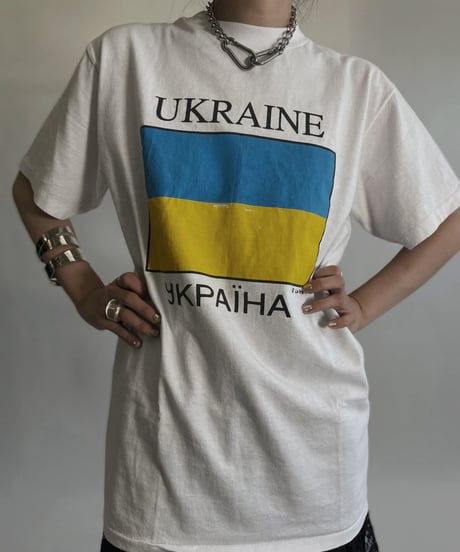 【USED】 Short Sleeved T-shirt "Uklaine" /220716-020