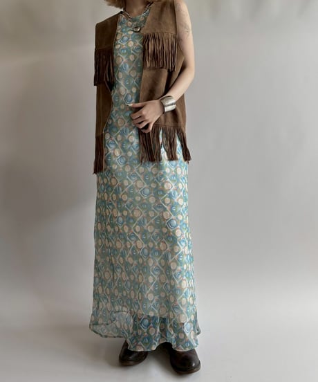 【USED】 Suede Fringe Vest  /250823-024