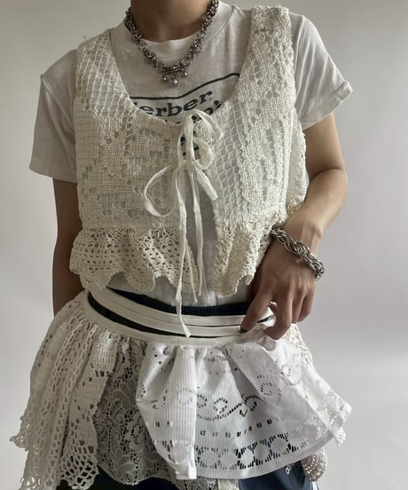 【RE;CIRCLE】RE Crochet Short Vest / 250515-001