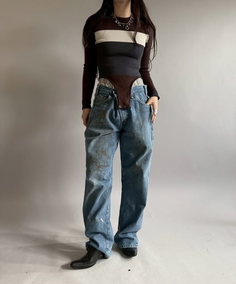 【RE;CIRCLE】 RE Rib Knit Leotard Top / 260205-020