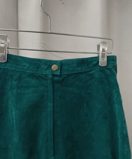 【USED】 Leather Skirt Green / 230304-018