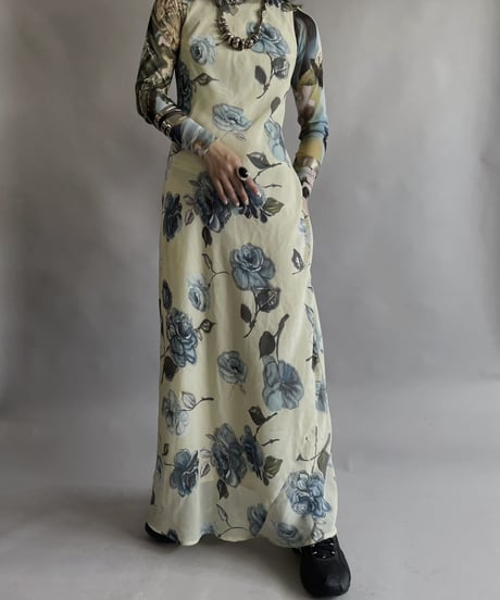 【USED】 Flower Pattern sleeveless One-piece / 230527-020