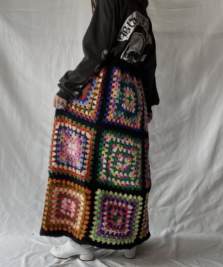 【RE;CIRCLE】 RE Granny Knit Long Skirt①/211014-012