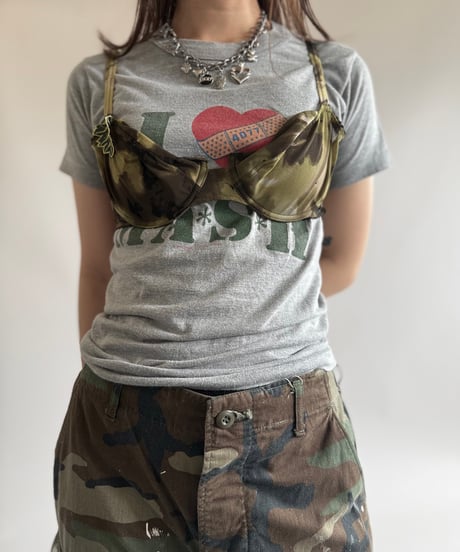 【USED】 Camouflage Sheer Camisole Bra Top/ 250614-016