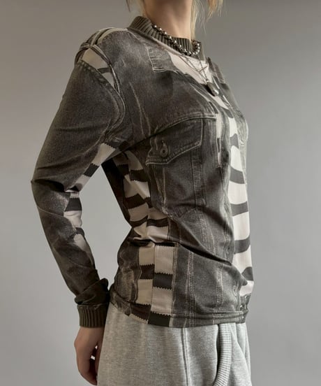 【USED】 Jean Paul GAULTIER × Y/Project Trompel'oeil Skin Top /251101-006