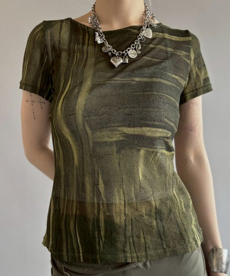 【USED】 Design Sheer S/S Top / 260622-003