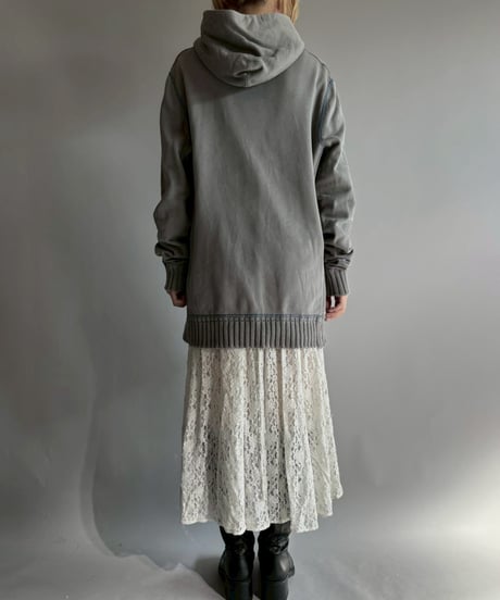 【USED】 Desigual Rib Knit Docking Hoodie /251108-024