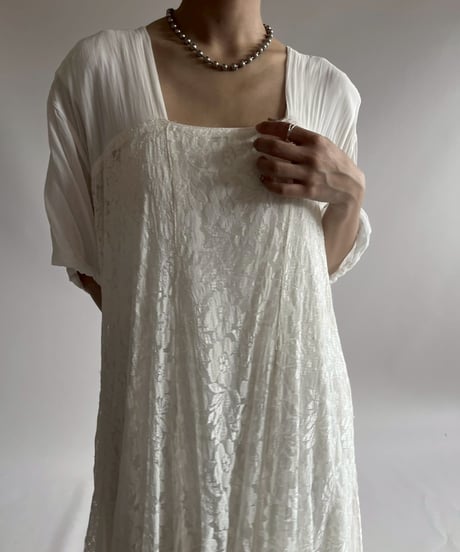 【USED】 Lace Pattern Sheer One-Piece / 250726-027