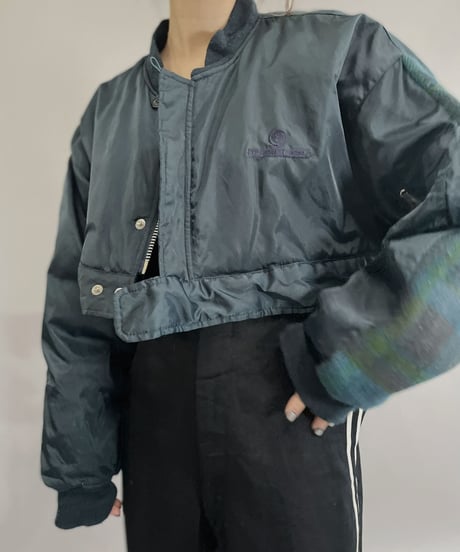【RE;CIRCLE】 RE Short MA-1 Blanket Docking Jacket Navy / 221208-002