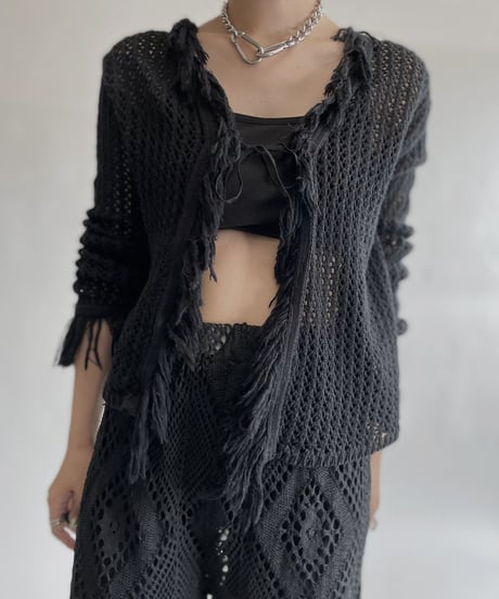 【USED】  Crochet Long Sleeved Top / 220728-014