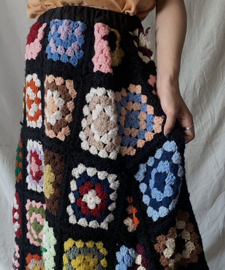 【RE;CIRCLE】 RE Granny Knit Long Skirt②/210421-014