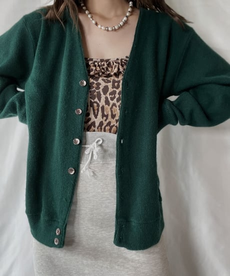 【USED】 Acrylic Knit Cardigan① /210930-025