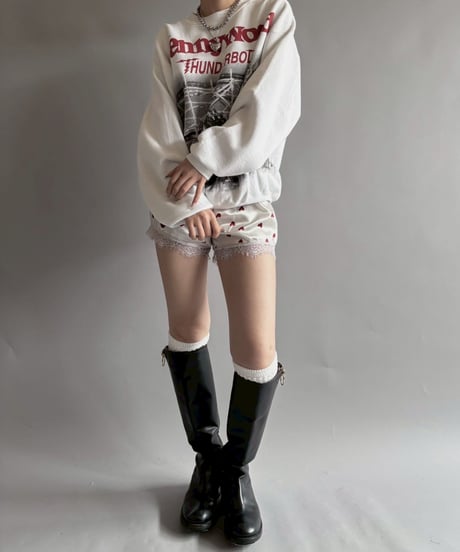 【USED】  Heart pattern shorts / 250927-012