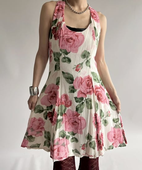 【USED】 Flower Pattern Camisole One-Piece / 250726-013
