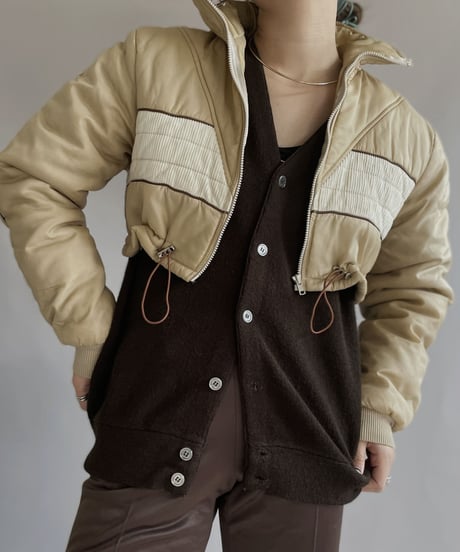 【RE;CIRCLE】 RE Draw Code Short Down Beige / 221215-002