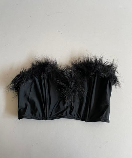 【USED】 Fur Corset Top /241006-042