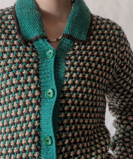 【USED】Crochet Knit Cardigan①/210217-037