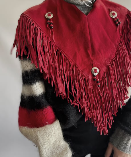 【USED】 Suede Fringe Top / 231112-028