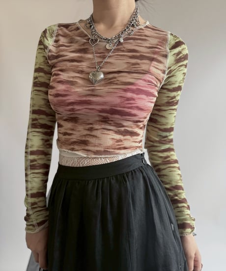 【USED】 Design Sheer top / 250705-018