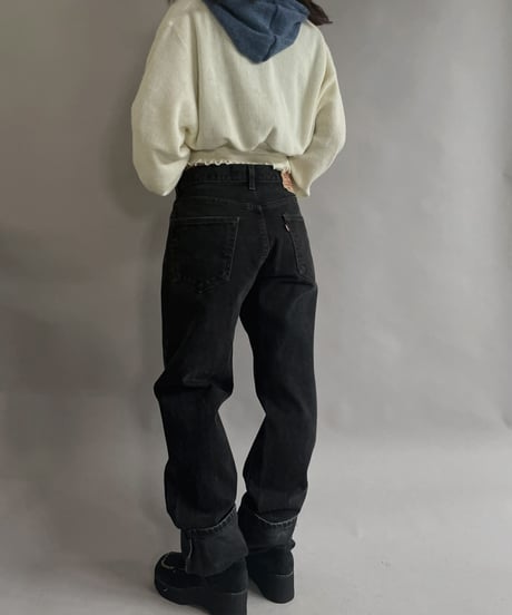 【RE;CIRCLE】 RE Acrylic Knit Cardigan + Hoodie White × Blue / 230220-001