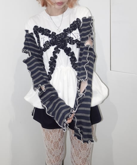 【RE;CIRCLE】 RE Mellow L/S Ribbon Top  / 250529-013