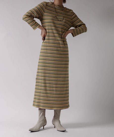 【USED】L/S Rib Knit Dress/ 220324-006