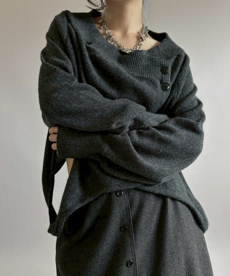 【RE;CIRCLE】 RE Deformed Acrylic Cardigan / 260312-002