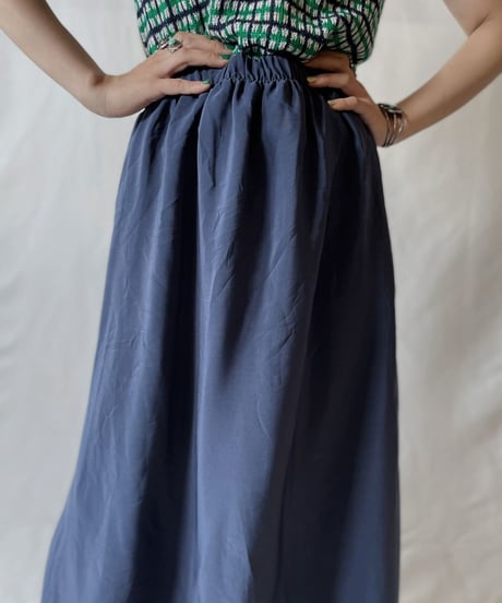 【USED】 Poly Long Skirt②/20210819-017