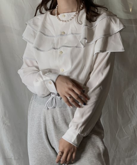 【USED】 White Blouse /210421-030