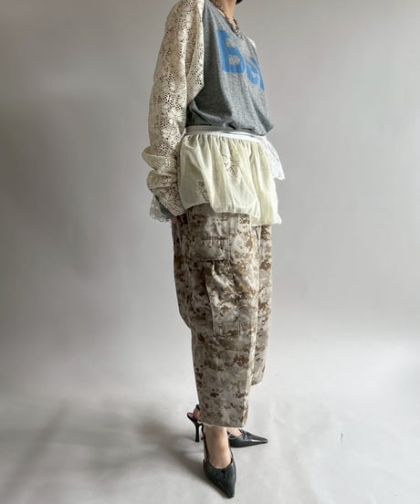 【RE;CIRCLE】 RE Lace Switching Raglan T-Shirt / 250605-002