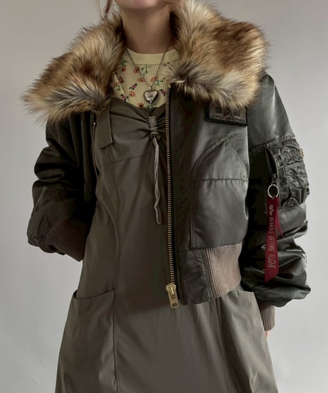 【RE;CIRCLE】  RE MA-1 Fur Collar Short Jacket/ 251120-002