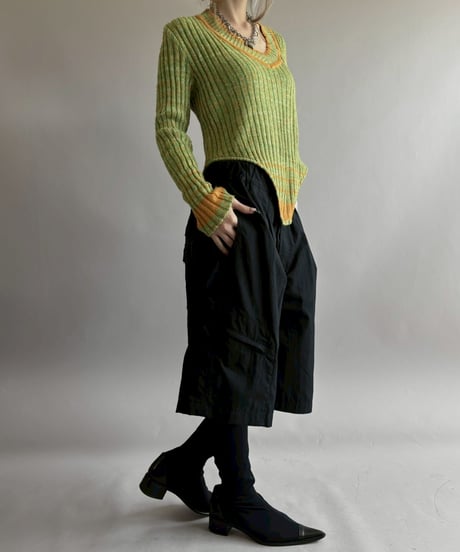 【RE;CIRCLE】 RE Rib Knit Leotard Top / 260416-014