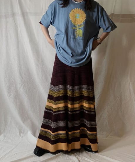 【USED】S/S T-shirt Flower③/210604-028