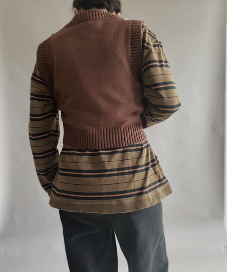 【USED】 Argyle Knit Vest / 230211-022