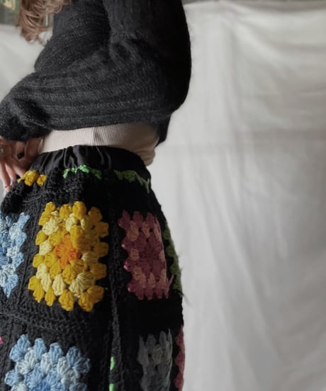 【RE;CIRCLE】 RE Granny Knit Long Skirt⑤/211014-025