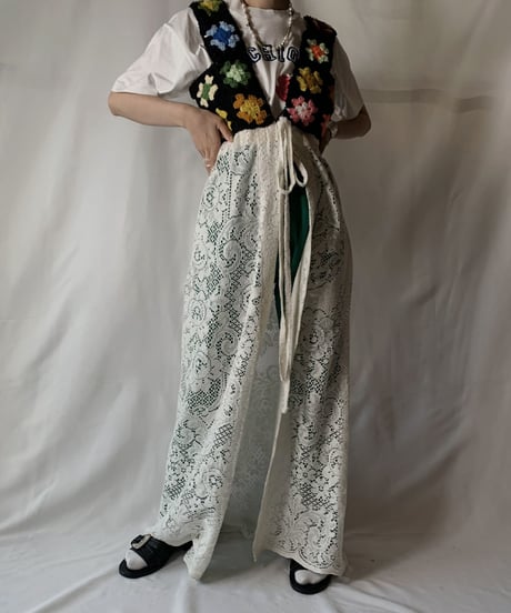 【RE;CIRCLE】 RE Lace × Crochet Shirt One-peice②/210801-070
