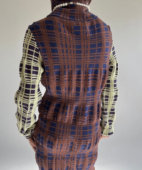 【USED】  KIKO KOSTADINOV Patterned Knit Long One-Piece/250104-025