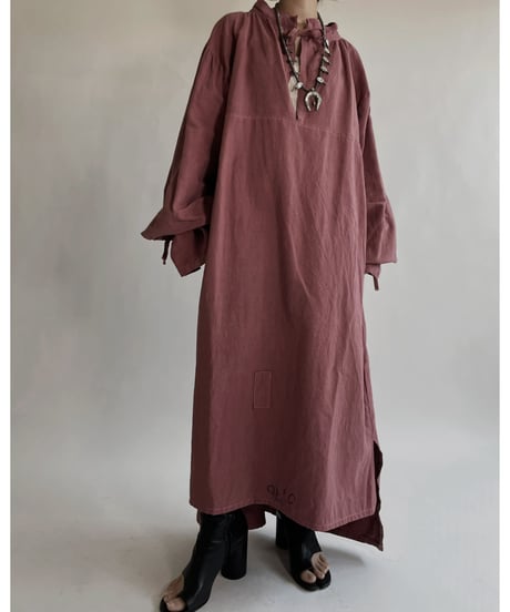 【RE;CIRCLE】RE Dyed French Mattress Cover One-piece -Santa Fe Pink- / 220512-011