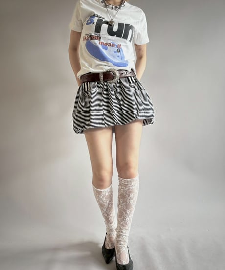 【USED】 RESIZED Made in USA 95's Fruit of the Loom 5k RUN T-Shirt / 250802-005