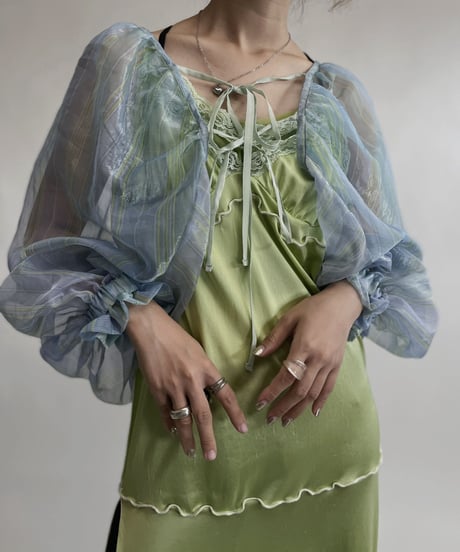 【RE;CIRCLE】 RE Sheer Striped Bolero / 220721-002