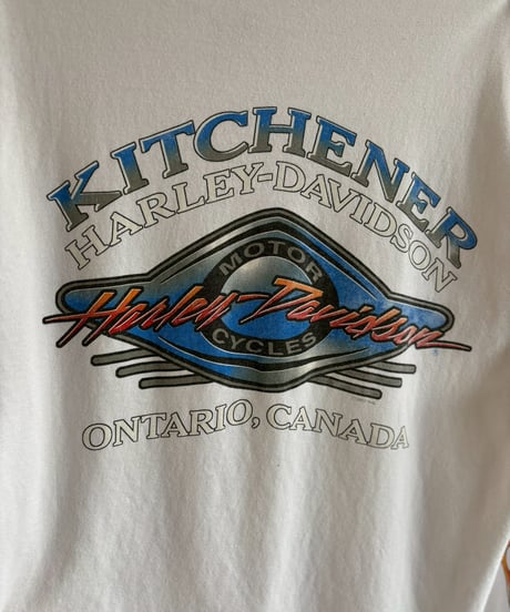 【USED】 HARLEY DAVIDSON Fire Pattern Sleeve L/S T-Shirt / 260607-002