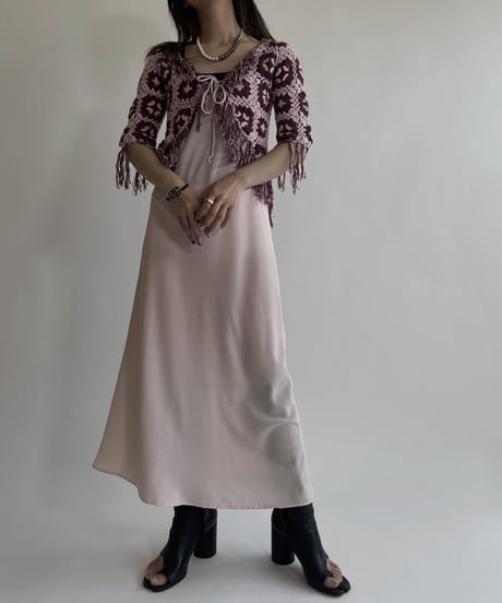 【USED】 Crochet Middle Sleeves Cardigan / 220430-010