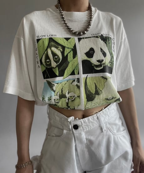 【USED】 Made in USA 90's Fruit of the Loom Animal T-Shirt /240729-047
