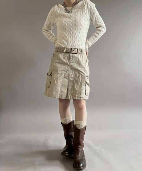 【USED】 Lauren Ralph Lauren Cotton Knit Top / 260221-022