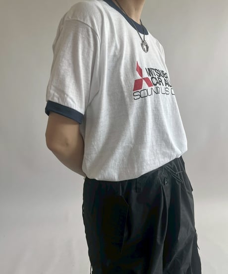 【USED】 Made in USA 80's SNEAKERS MITSUBISHI Ringer T-Shirt /250503-011