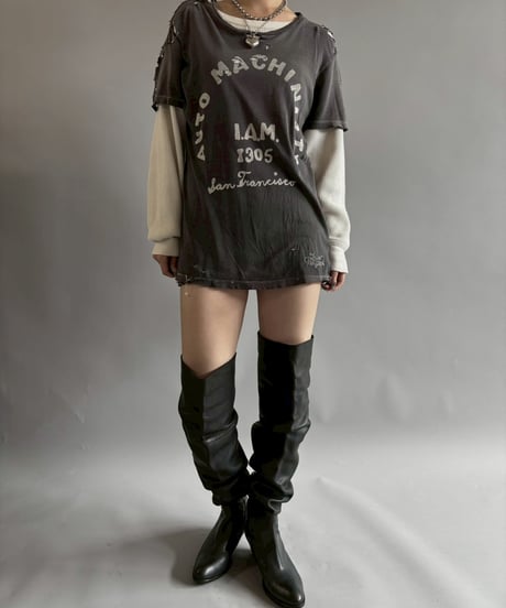 【USED】 AUTOMACHINISTS Damage T-shirt&Thermal L/S T-Shirt /251025-005